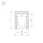 Профиль ARH-MICRO-0507-2000 ANOD (Алюминий)