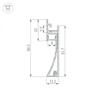 Профиль PLINTUS-H58-F-2000 BLACK (Arlight, Алюминий)