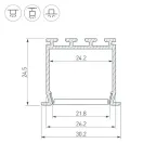 Профиль PLS-LOCK-H25-FS-2000 ANOD | 016446 | Arlight