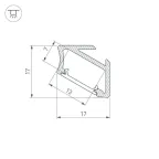 Профиль ALM-V60-2000 ANOD Black | 026694 | Arlight