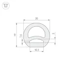 Силиконовый профиль WPH-FLEX-D20-TOP-S10-5m WHITE (Arlight, Силикон)