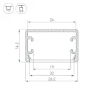 Профиль PLS-LOCK-H16-SMT-2000 ANOD BLACK (, Алюминий)