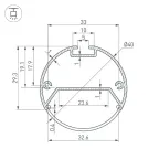 Профиль с экраном SL-ROUND-D40-2500 ANOD+OPAL | 020473 | Arlight