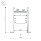 Профиль SL-COMFORT-3542-F-2000 ANOD BLACK (ARL, Алюминий)
