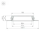 Профиль SL-LINIA97-FANTOM-2000 ANOD (Алюминий)
