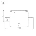 Профиль-держатель TEK-POWER-RW70F-GH13-2000 | 019884 | Arlight
