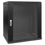Шкаф настенный 19' TERACOM PRO 12U 600х450 мм дверь стеклянная с замком-ручкой чёрный