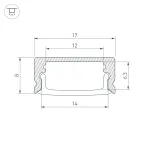 Профиль LINE-1708-2000 WHITE (Arlight, Алюминий)