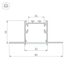 Профиль SL-LINIA32-FANTOM-2000 ANOD | 027158 | Arlight