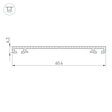 Экран LINE-6070-UP-3000 OPAL (Arlight, Пластик)