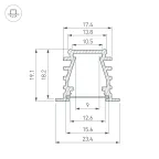 Профиль TOP-DEEP-F-2000 ANOD (K13,P15) (ARL, Алюминий)