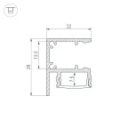 Профиль WALL-2228-2000 ANOD (ARL, алюминий)