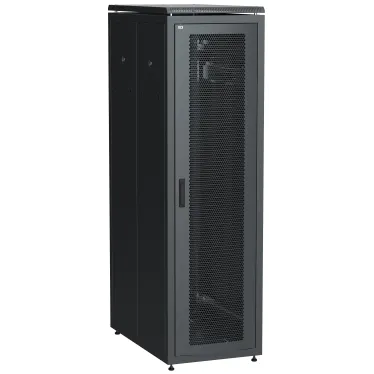 Шкаф напольный сетевой 19'' LINEA N 42U 800х1000мм перфорированная передняя дверь. задняя перфорированная черный