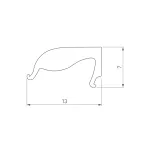 Экран ARH-KANT-H30-2000 Square Clear-PM (ARL, Пластик)