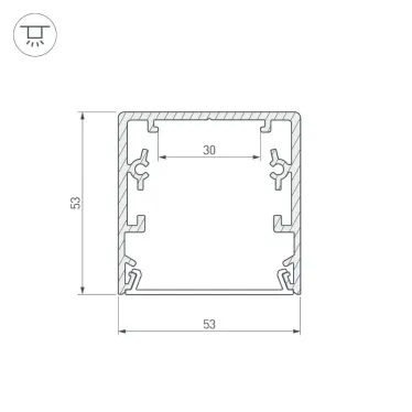Профиль TOP-LINIA53-2000 ANOD | 016989 | Arlight