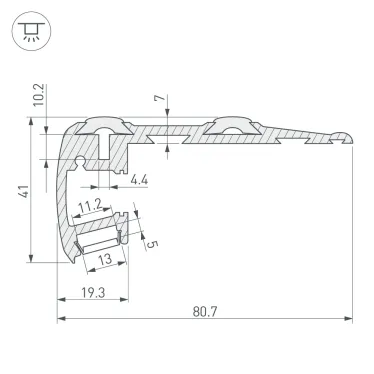 Профиль STEP-2000 ANOD (ARL, Алюминий)