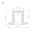 Профиль ARH-MICRO-F-W4-2000 ANOD (Алюминий)