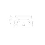 Коннектор выводной COB-MONO-8-2pin-STW-L120-X1 (IP20 пластик)