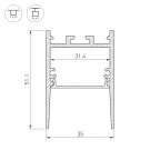 Профиль SL-COMFORT-3551-2000 ANOD (ARL, Алюминий)