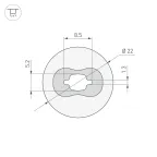 Силиконовый профиль WPH-FLEX-D22-360deg-S8-5m WHITE (Arlight, Силикон)