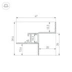 Профиль СEIL-S12-SHADOW-20-SIDE-3000 WHITE (ARL, алюминий)
