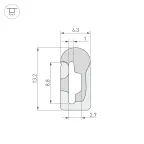 Силиконовый профиль WPH-FLEX-0613-SIDE-S8-20m WHITE (Силикон)