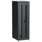 Шкаф напольный сетевой 19' LINEA N 38U 600х800мм передняя распашная перфорированная дверь задняя перфорированная черный