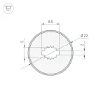 Силиконовый профиль WPH-FLEX-D22-360deg-S8-5m BLACK (Arlight, Силикон)