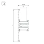 Профиль TOP-BACK-2000 ANOD (P10) | 016981 | Arlight