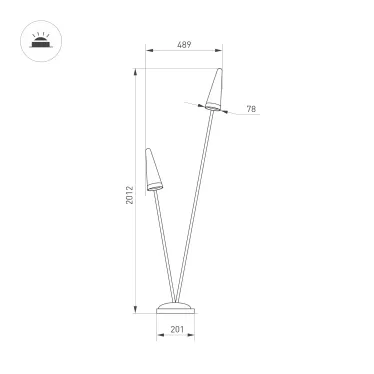 Экран STRETCH-S-35-CEIL-CENTER-50m OPAL (GAMMA35) (Arlight, -)