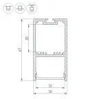 Профиль SL-LINE-3667-2000 ANOD | 019299 | Arlight