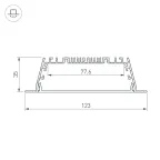Профиль с экраном ARH-POWER-W120-F-2000 ANOD (ARL, Алюминий)