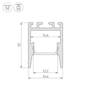 Профиль PDS-ZM-COMFY-2000 ANOD (ARL, Алюминий)