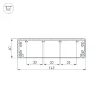 Профиль TOP-LINIA140-2000 ANOD | 016988 | Arlight