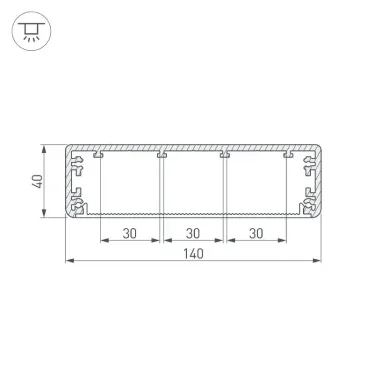 Профиль TOP-LINIA140-2000 ANOD | 016988 | Arlight