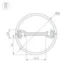 Профиль ROUND-D30-DUAL-2000 ANOD (ARL, Алюминий)