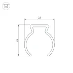 Профиль WPH-FLEX-D22-360deg-1000 (ARL, пластик)