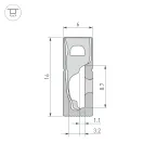 Силиконовый профиль WPH-FLEX-0616-SIDE-S9-5m FULL BLACK (Arlight, Силикон)