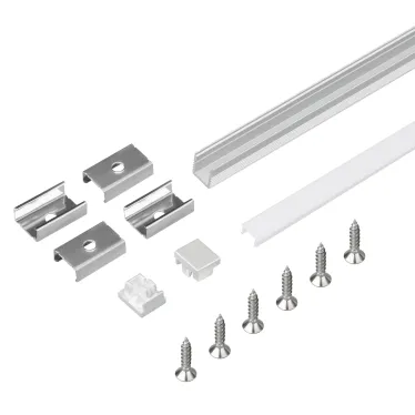 Профиль с экраном SL-MINI-8-2000 ANOD+OPAL (Алюминий)