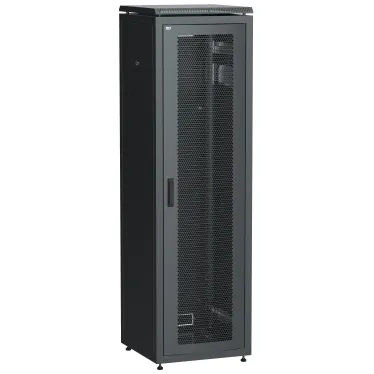 Шкаф сетевой 19дюйм LINEA N 47U 600х800 мм перфорированная передняя дверь черный