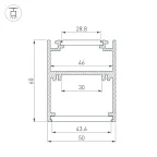Профиль SL-ARC-5060-D1000-A90 WHITE (дуга 1 из 4) (, Алюминий)