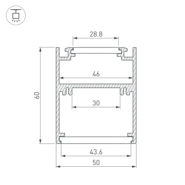 Профиль SL-ARC-5060-D1000-A90 WHITE (дуга 1 из 4) (, Алюминий)