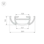 Профиль TS-A-2000 (CT) ANOD | 016943 | Arlight