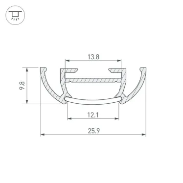 Профиль TS-A-2000 (CT) ANOD | 016943 | Arlight