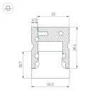 Профиль ARH-FLOOR27-H28-2000 ANOD (металл)