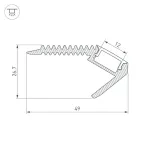 Профиль ARH-STAIR-W47-2000 ANOD | 016148 | Arlight