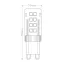 Лампа светодиодная LED 5вт 230в G9 теплый капсульная