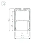 Профиль ARH-LINE-3750A-3000 ANOD (Алюминий)