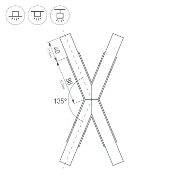 Крестовина PLS-LOCK-H25-Х135 (с экраном MAT-L) (ARL, Металл)