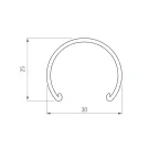 Экран ARH-BENT-W18-2000 BLACK (Arlight, Пластик)